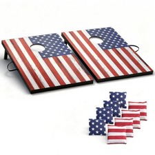 Cornhole Board Set Cornhole Games for Adults Portable Choose Regulation or Ta...