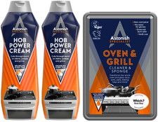 Specialist Hob Cream Cleaner, Tough on Burnt-On Stains, 2X 500ML Oven & Grill 11.10 per litre