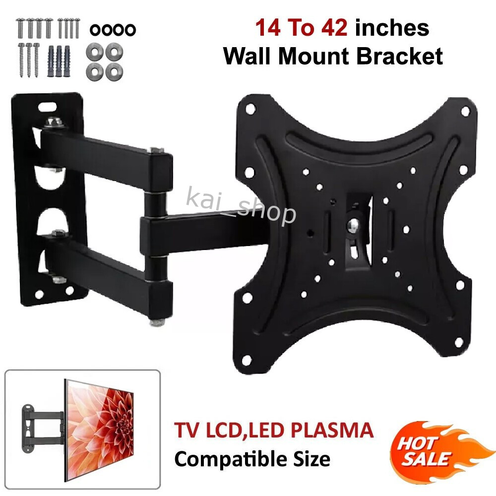 TV WALL BRACKET MOUNT SLIM FOR 14 19 26 30 32 40 42 43 IN FLAT 3D LCD LED PLASMA