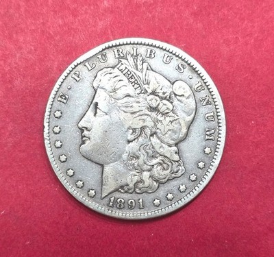1891-CC Morgan Silver Dollar Very Fine (30) Condition. 90 % Silver.