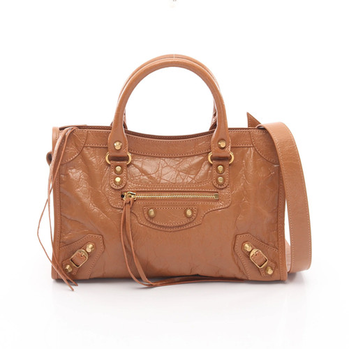 Balenciaga Le City Small 2WAY Shoulder Bag Brown Leather #RCB8304