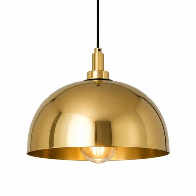 Custom Finish Brass Pendant Lamp   Modern Dome Ceiling Light with 8 Finish
