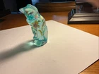 Fenton Glass Cat Or Kitten Figurine Painted And Signed