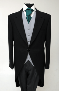 Mj 53 Hombre Negro Frac Boda Manana Traje Chaqueta Frac Ascot Ebay