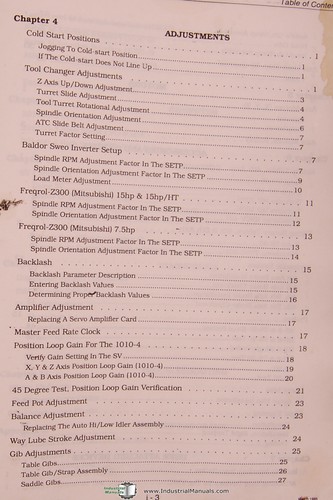 Fadal Giddings & Lewis, VMC Series, Service & Maintenance Manual Year (1995) - Picture 4 of 12