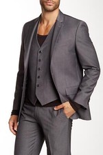 John Varvatos Collection Townsend Gray Notch Lapel Separates Jacket Sz 42R