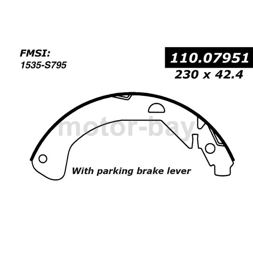 Задние тормозные колодки оборудование для барабанного тормоза для Chevrolet Cavalier 2003 2004 2005 годов выпуска - Изображение 3 из 4