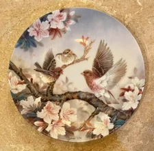 WL George Melody At Daybreak Collector Plate Lena Liu Nature’s Poetry Series COI