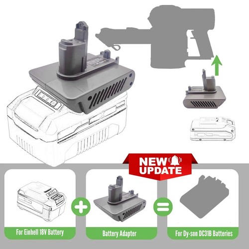 Battery Adapter For Einhell 18V Convert to For Dyson DC31 DC35 Type A / Type B - Picture 18 of 22