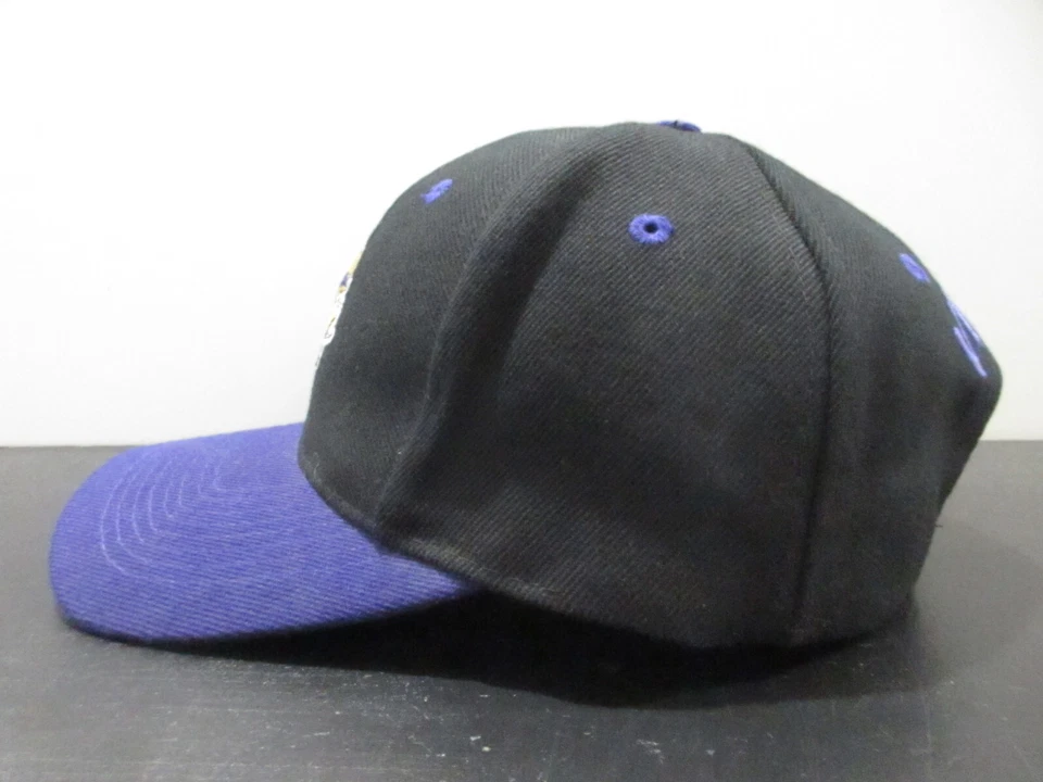 VINTAGE Minnesota Vikings Hat Cap Snap Back Black Purple NFL Football Logo Mens - Image 3 of 4