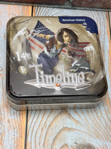 Timeline American History Card Game Tin Asmodee New Sealed Home School Learning - Picture 2 of 3