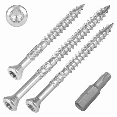 SCREW REBEL Terrassenschrauben A2, TX 25, Senkkopf, Sägezahngewinde inkl. S2-Bit