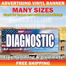 DIAGNOSTIC Advertising Banner Vinyl Mesh Sign Repair Service Mechanic Car Phone
