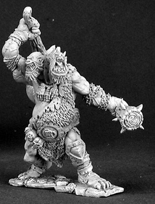 Figurine Nor'Okk Ettin Reaper miniature fantastique d'ogre bicéphale
