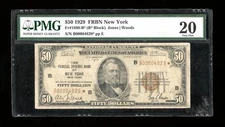 DBR 1929 $50 FRBN New York STAR Fr. 1880-B* PMG VF-20 Low Serial B00004829*