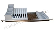 scolapiatti acciaio INOX aisi 304 cm 86 per pensile BASSO vasistas - LAV-PKS86