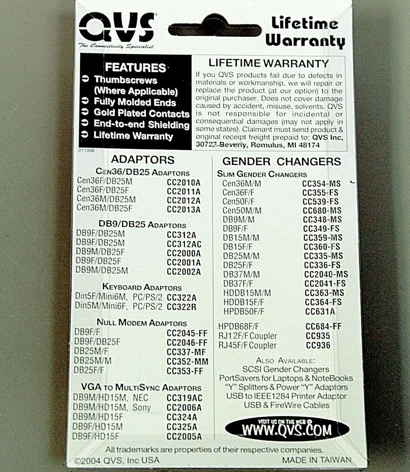 NIB QVS MINI Gender Changer HDDB15M/M Male HD15 VGA CC363-MS Yellow 037229333633 - Image 2 of 4