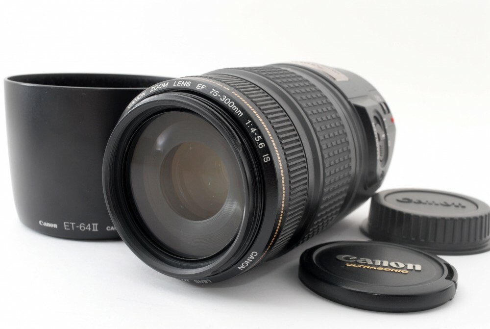 Canon ET-64 75-300mm ズームレンズ CANON EF 75-300mm f/4-5.6 IS USM Lens [Exc+++] w/ET-64II