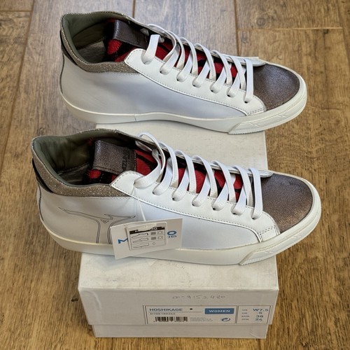 Mizuno Hoshikage Mid Top Leather Lace Up Trainers Sneaker UK 5 EU 38 Weiß - Bild 8 von 24