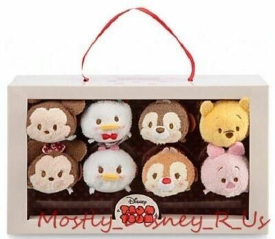 Neu Disney Store Tsum Micky Minnie Donald Daisy Valentin Candy Set Plüsch Puppe
