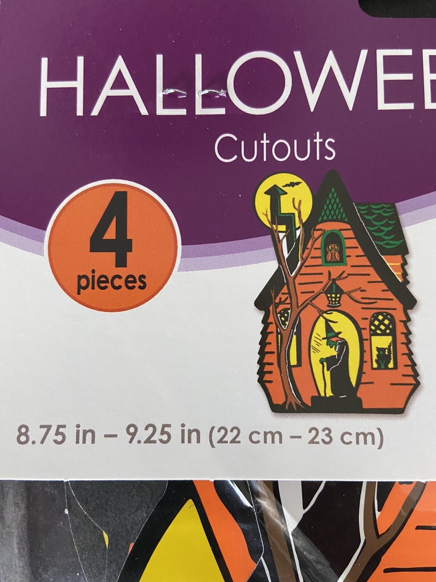 Vintage Halloween Beistle Embossed Haunted House Witch