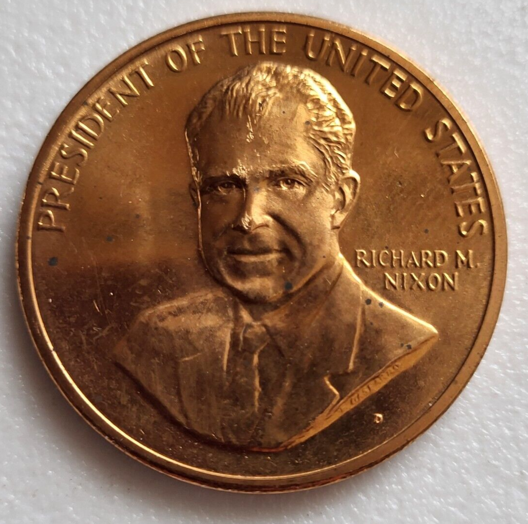 1973 Bronze - Richard M. Nixon U.S. President Inaugurated January