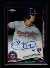 ZACH WALTERS 2014 TOPPS CHROME BLACK REFRACTOR RC AUTO #042/100 AG8108