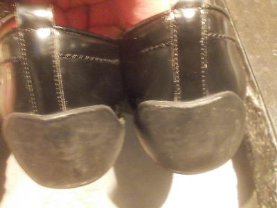 Chaussures Femme Paraboot Noires Vernies - Taille 36.5, Style Mocassin - Occasion Bon état Général (Made In France)