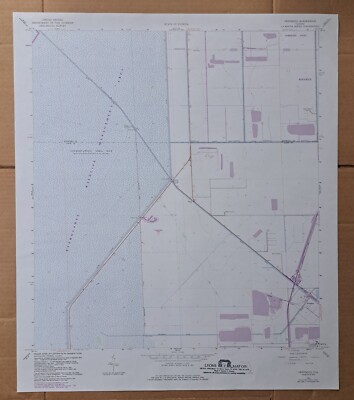 Pennsuco Quad FL Pembroke Miramar Everglades 7.5 ser. VTG USGS Topo Map 1983