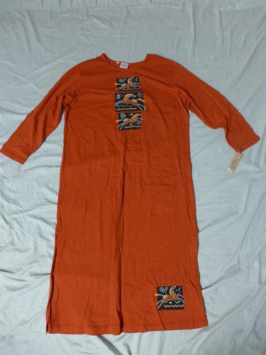 CACTUS BAY APPAREL by Lynee Vintage Burnt Orange Southwest Horse Dress XL NEW