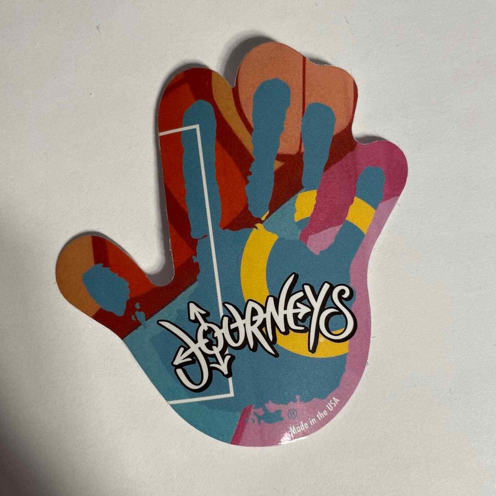 Journeys bright hand sticker