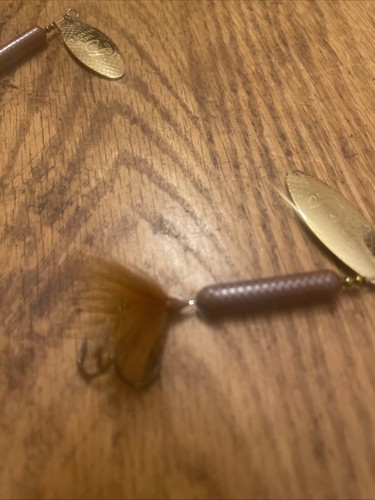 Señuelo giratorio en línea Worden's ROOSTER TAIL 3/8 OZ TRUCHA/BAJO/PESCADO SARTÉN MARRÓN/DORADO S - Imagen 4 de 7