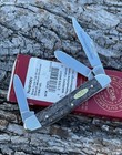 CASE XX ** FPR 2024 BLACK CURLY OAK WOOD BRASS SHIELD MEDIUM STOCKMAN KNIVES — photo 2