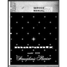Marantz Model 2220 Stereophonic Receiver Service Manual 28 pages comb bound