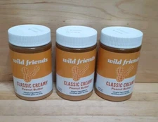 3CT: Wild Friends SIMPLE INGREDNTS CREAMY PEANUT BUTTER NO:Palm Oil/ Gluten jiff