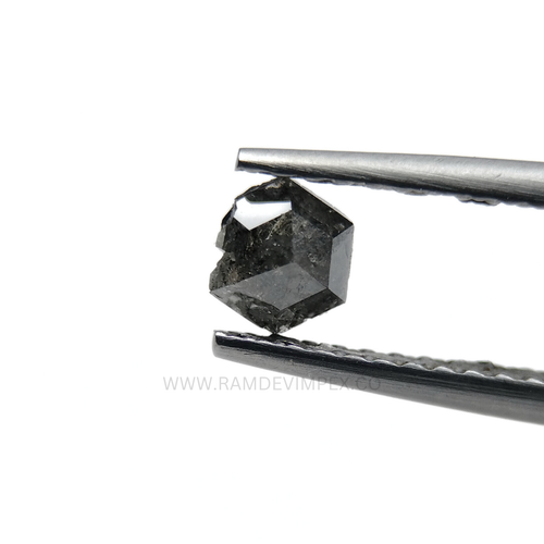 Rose Cut Shape Salt and Pepper 0.27 Ct. Diamond Natural Loose Diamond - Picture 3 of 8