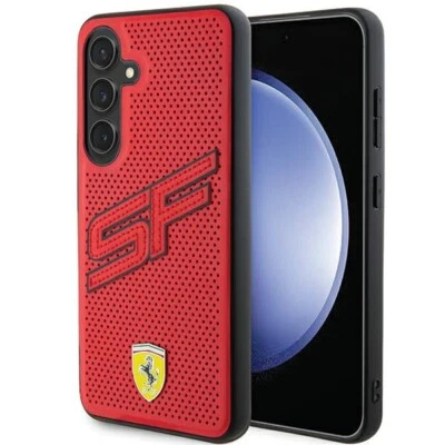 CG MOBILE Funda de móvil Galaxy S24 Plus Ferrari cuero sintético rojo logotipo metal