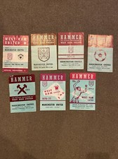 Job Lot WEST HAM V MANCHESTER UNITED Football Programmes X 7 1969-1977 VGC