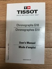 Orologio TISSOT CHRONO G10 - Libretto Istruzioni - Instructions for use