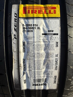 ONE BRAND NEW 255/35R21 98W Pirelli P Zero PZ4 T1 Tesla PNCS ELECT