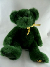 Russ Berrie Dublin Teddy Bear Plush Saint Patrick's Day Green w Gold Clover 12