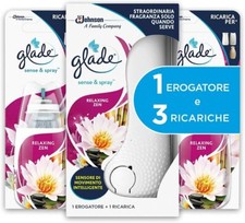 Profumatore per Ambienti Glade Sense & Spray, 1 Erogatore + 3 Ricarica Relaxing 