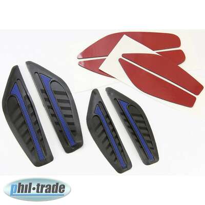 4x Gummi Auto Türschoner Kanten Schutz Garage Kinder Kratzer schwarz BLAU IPOP05
