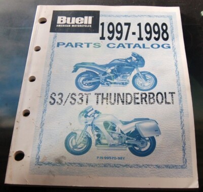 Buell 1997-1998 S3/S3T Parts Catalog, 99570-98Y, VG Cond