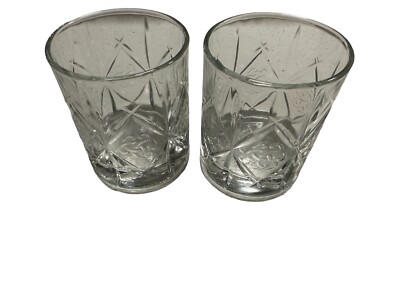 (2) DEWAR S True Scotch Whiskey Limited Lowball Glasses Celtic Truth Knot 10 Oz