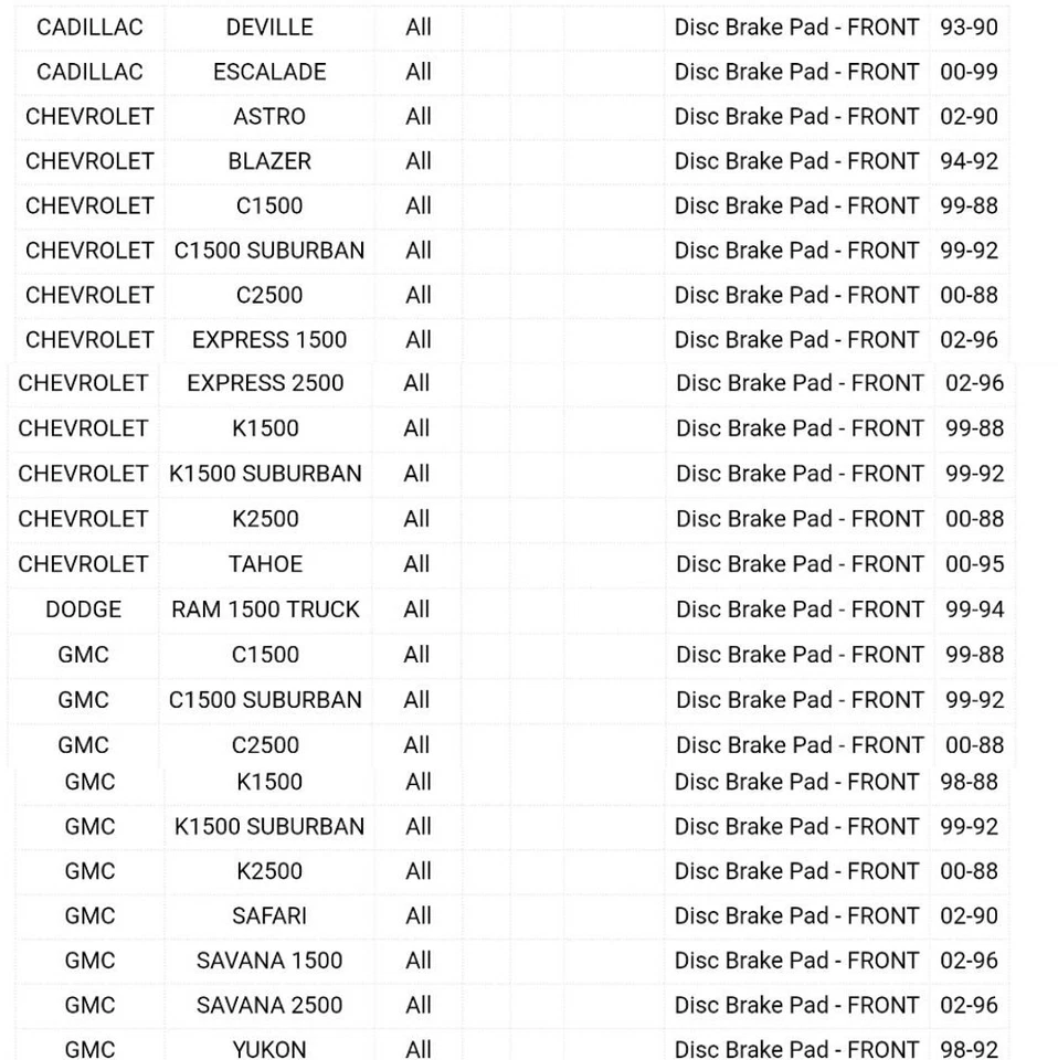 Frenos de disco satisfechos Chevrolet GMC CL369 Foto 3 de 4