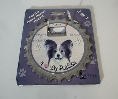 Papillon Dog Coaster Magnet Bottle Opener Bottle Ninjas Magnetic New