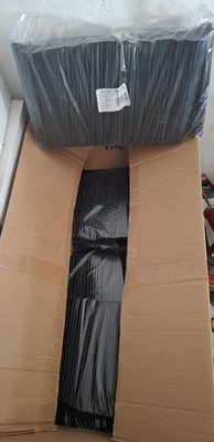 Jumbo Trinkhalme 12 × 500 Stck./Pack Schwarz Für Partyspaß