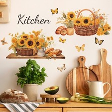 1 piece of PVC self-adhesive sunflower kitchen wall sticker