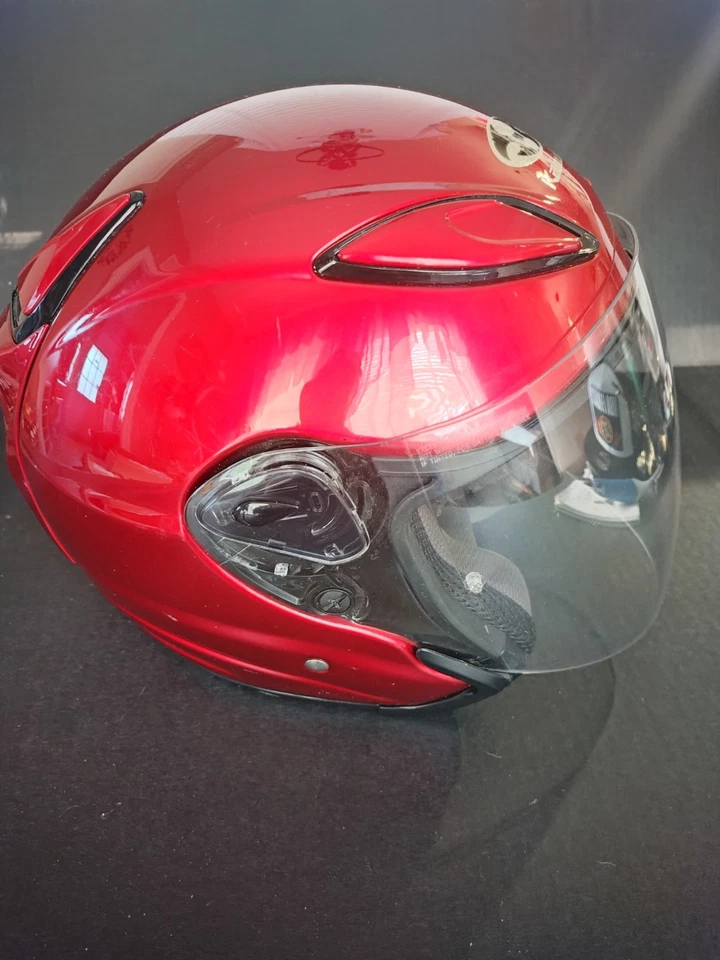 Casco de motocicleta Kabuto Avand II abatible con visera a prueba de niebla talla pequeña rojo Foto 2 de 4